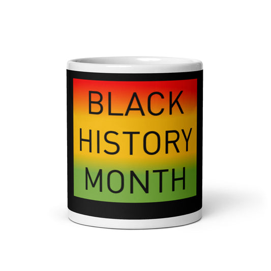 Black History Month White Glossy Mug